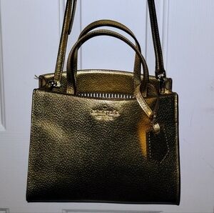 Kate Spade Metallic Gold Crossbody Satchel